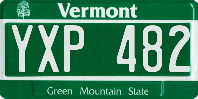 VT license plate YXP482