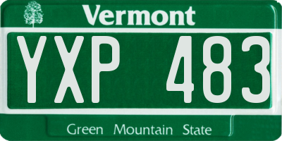 VT license plate YXP483