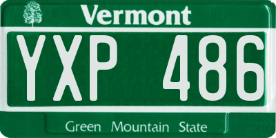 VT license plate YXP486
