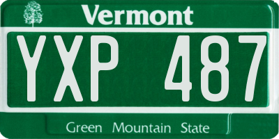 VT license plate YXP487