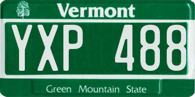 VT license plate YXP488