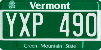 VT license plate YXP490