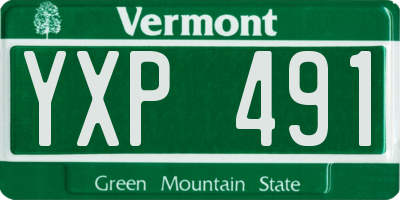 VT license plate YXP491