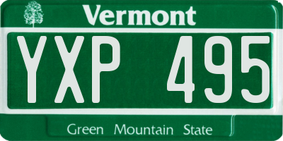 VT license plate YXP495