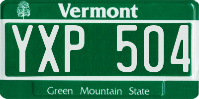 VT license plate YXP504