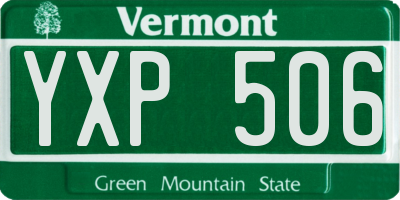 VT license plate YXP506