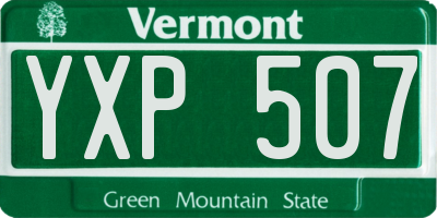 VT license plate YXP507