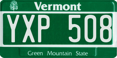 VT license plate YXP508