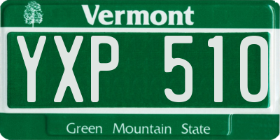 VT license plate YXP510