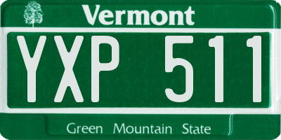 VT license plate YXP511