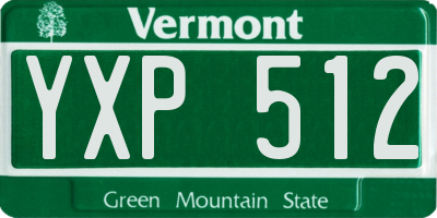 VT license plate YXP512