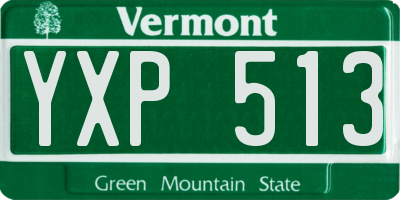 VT license plate YXP513