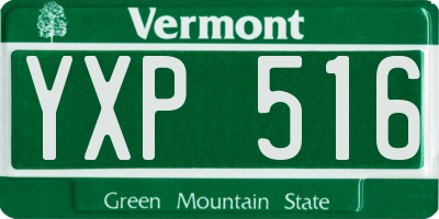 VT license plate YXP516