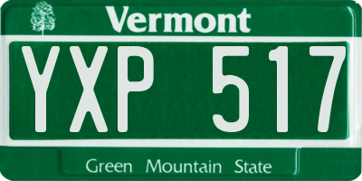 VT license plate YXP517