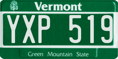 VT license plate YXP519