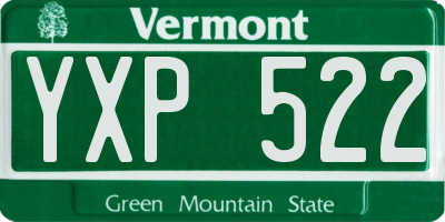 VT license plate YXP522