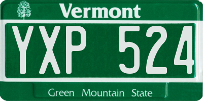 VT license plate YXP524
