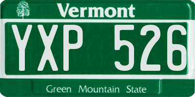 VT license plate YXP526