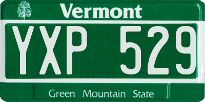 VT license plate YXP529