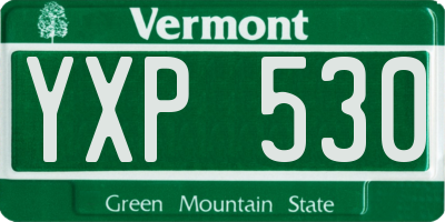 VT license plate YXP530