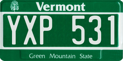 VT license plate YXP531