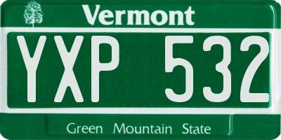 VT license plate YXP532