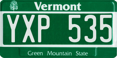 VT license plate YXP535