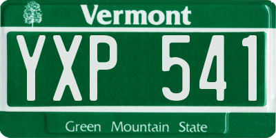 VT license plate YXP541