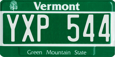 VT license plate YXP544