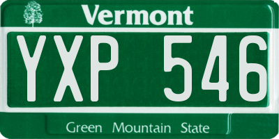 VT license plate YXP546
