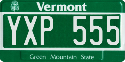 VT license plate YXP555