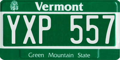 VT license plate YXP557