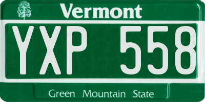VT license plate YXP558
