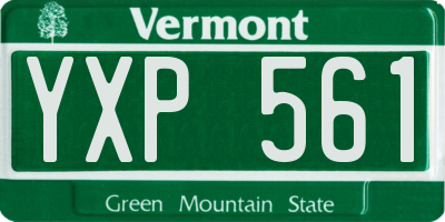 VT license plate YXP561