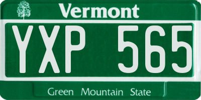 VT license plate YXP565