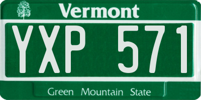 VT license plate YXP571