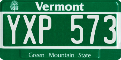 VT license plate YXP573