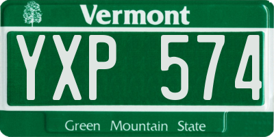 VT license plate YXP574