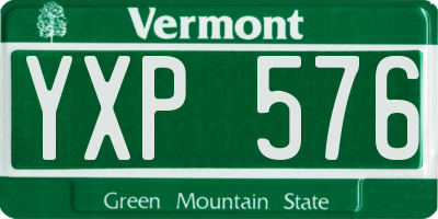 VT license plate YXP576