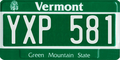 VT license plate YXP581