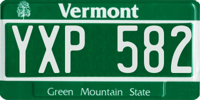 VT license plate YXP582