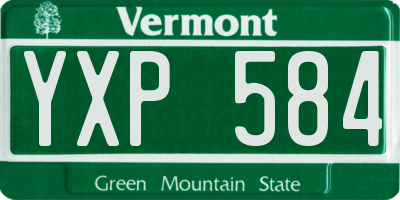VT license plate YXP584