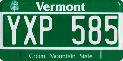 VT license plate YXP585
