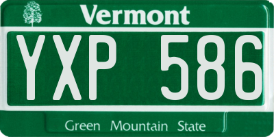 VT license plate YXP586
