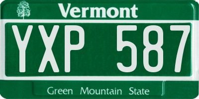 VT license plate YXP587