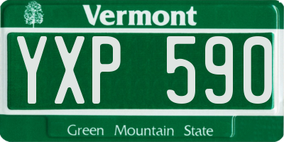 VT license plate YXP590