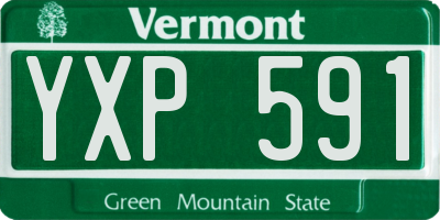 VT license plate YXP591
