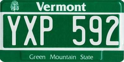 VT license plate YXP592