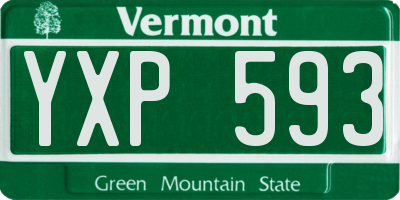 VT license plate YXP593