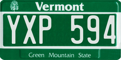 VT license plate YXP594